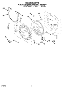 DOOR PARTS, OPTIONAL PARTS (NOT INCLUDED) Diagram and Parts List for GEW9250PL1  Whirlpool Dryer