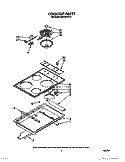 COOKTOP Diagram and Parts List for RS610PXV2  Whirlpool Range