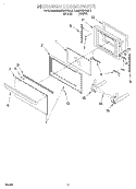 MICROWAVE DOOR, OPTIONAL Diagram and Parts List for KEMS308GBL0  KitchenAid Microwave Oven Combo