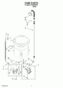 PUMP PARTS, OPTIONAL PARTS (NOT INCLUDED) Diagram and Parts List for WTW6500WW1  Whirlpool Washer