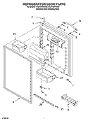 REFRIGERATOR DOOR PARTS Diagram and Parts List for KTRA19KRSS00  Whirlpool Refrigerator
