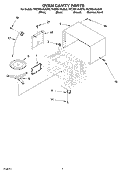 OVEN CAVITY PARTS Diagram and Parts List for YKCMS145JBL0  KitchenAid Microwave