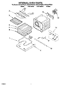 INTERNAL OVEN PARTS Diagram and Parts List for KERA807PBB00  KitchenAid Range