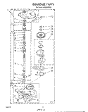 GEARCASE Diagram and Parts List for LA5600XPW5  Whirlpool Washer