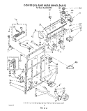 CONTROLS AND REAR PANEL Diagram and Parts List for 6LA5800XTF1  Whirlpool Washer