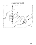 DRAIN PUMP Diagram and Parts List for JT051CAE1610  Whirlpool Ice Maker