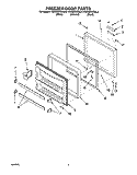 FREEZER DOOR Diagram and Parts List for KBRS22KGBL2  KitchenAid Refrigerator