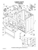 CABINET PARTS Diagram and Parts List for YWED5700AC0  Whirlpool Dryer