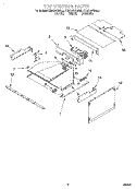 TOP VENTING Diagram and Parts List for KEMS307DBL2  KitchenAid Microwave Oven Combo