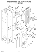 FREEZER LINER AND AIR FLOW PARTS Diagram and Parts List for KSSC42QKS02  KitchenAid Refrigerator