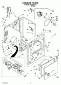 CABINET PARTS Diagram and Parts List for CGDS832VQ0  Crosley Dryer