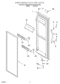 REFRIGERATOR DOOR Diagram and Parts List for 2VED21ZKFN02  Whirlpool Refrigerator
