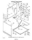 WASHER CABINET Diagram and Parts List for LT7100XVN0  Whirlpool Washer Dryer Combo