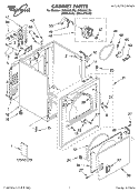 SECTION Diagram and Parts List for LEQ9857LG0  Whirlpool Dryer