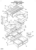 SHELF Diagram and Parts List for ET22PMXBW00  Whirlpool Refrigerator