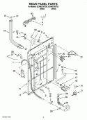 REAR PANEL PARTS Diagram and Parts List for GCAM2792TQ2  Whirlpool Washer