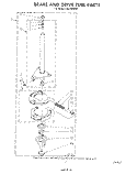 BRAKE AND DRIVE TUBE Diagram and Parts List for LA3300XSW0  Whirlpool Washer
