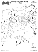 CABINET AND DOOR PARTS Diagram and Parts List for IFR82000  Inglis Dryer