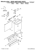 DOOR AND PANEL PARTS Diagram and Parts List for KUDS01FLSS3  KitchenAid Dishwasher