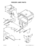 FREEZER LINER PARTS Diagram and Parts List for GZ25FSRXYY6  Whirlpool Refrigerator