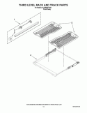 THIRD LEVEL RACK AND TRACK PARTS Diagram and Parts List for KUDE60FVPA1  KitchenAid Dishwasher
