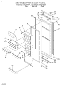 REFRIGERATOR DOOR Diagram and Parts List for ED20DBXEW01  Whirlpool Refrigerator