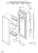 REFRIGERATOR DOOR Diagram and Parts List for KSRS25QGWH03  KitchenAid Refrigerator