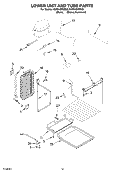 LOWER UNIT AND TUBE PARTS Diagram and Parts List for KSSS48FMX00  KitchenAid Refrigerator