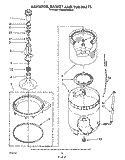 AGITATOR BASKET AND TUB Diagram and Parts List for KAWE564WAL0  KitchenAid Washer