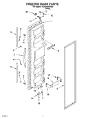 FREEZER DOOR PARTS Diagram and Parts List for 7ED5GHGXMQ00  Whirlpool Refrigerator
