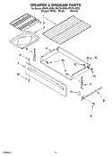 DRAWER & BROILER Diagram and Parts List for RF379LXKT0  Whirlpool Range