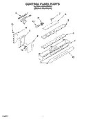 CONTROL PANEL PARTS Diagram and Parts List for KSSO48FMX00  KitchenAid Refrigerator