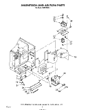 MAGNETRON AND AIRFLOW Diagram and Parts List for MW8700XS1  Whirlpool Microwave
