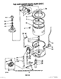 TUB AND BASKET (SUDS ONLY) Diagram and Parts List for LA7685XPW0  Whirlpool Washer