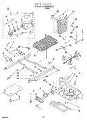 UNIT Diagram and Parts List for 3XARG458GD01  Whirlpool Refrigerator
