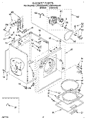 SECTION Diagram and Parts List for LER4434AN1  Whirlpool Dryer