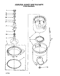 AGITATOR, BASKET AND TUB Diagram and Parts List for KAWE540WAL2  KitchenAid Washer