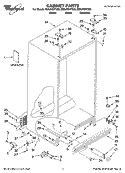 CABINET PARTS Diagram and Parts List for ED5JVEXTS00  Whirlpool Refrigerator