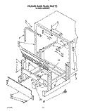 FRAME AND TANK Diagram and Parts List for KUDC220T1  KitchenAid Dishwasher