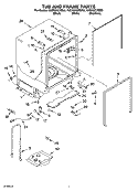 TUB AND FRAME PARTS Diagram and Parts List for KUDK02CRBS0  KitchenAid Dishwasher