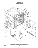 TUB , LITERATURE AND OPTIONAL Diagram and Parts List for DP6881XLP0  Whirlpool Dishwasher
