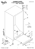CABINET PARTS Diagram and Parts List for EL7ATRRMS05  Whirlpool Refrigerator