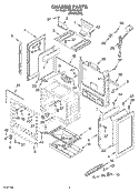 CHASSIS PARTS Diagram and Parts List for GS475LELS2  Whirlpool Range