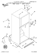 CABINET Diagram and Parts List for ET16JKYDN03  Whirlpool Refrigerator