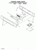 CONTROL PANEL PARTS Diagram and Parts List for KEBS107SWH02  KitchenAid Wall Oven