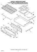 OVEN & BROILER PARTS Diagram and Parts List for SF310PEKN1  Whirlpool Range