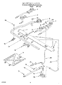 MANIFOLD Diagram and Parts List for SF302BSGW0  Whirlpool Range