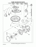 PUMP AND MOTOR PARTS Diagram and Parts List for KUDS40FVSS2  KitchenAid Dishwasher