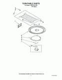 TURNTABLE PARTS Diagram and Parts List for KHMC1857XSP0  KitchenAid Microwave
