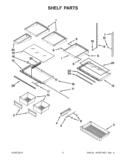 SHELF PARTS Diagram and Parts List for GI6FARXXY08  Whirlpool Refrigerator